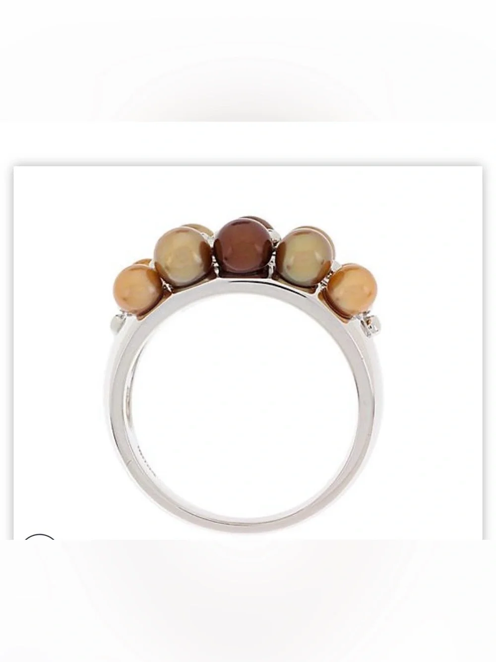 Honora Cultured Freshwater shades of brown pearl ring
